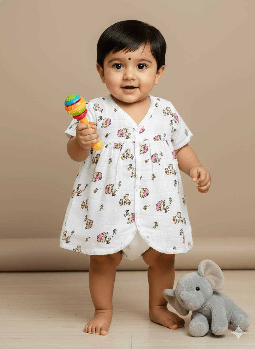 Front Button Frock - Little Sunbeam