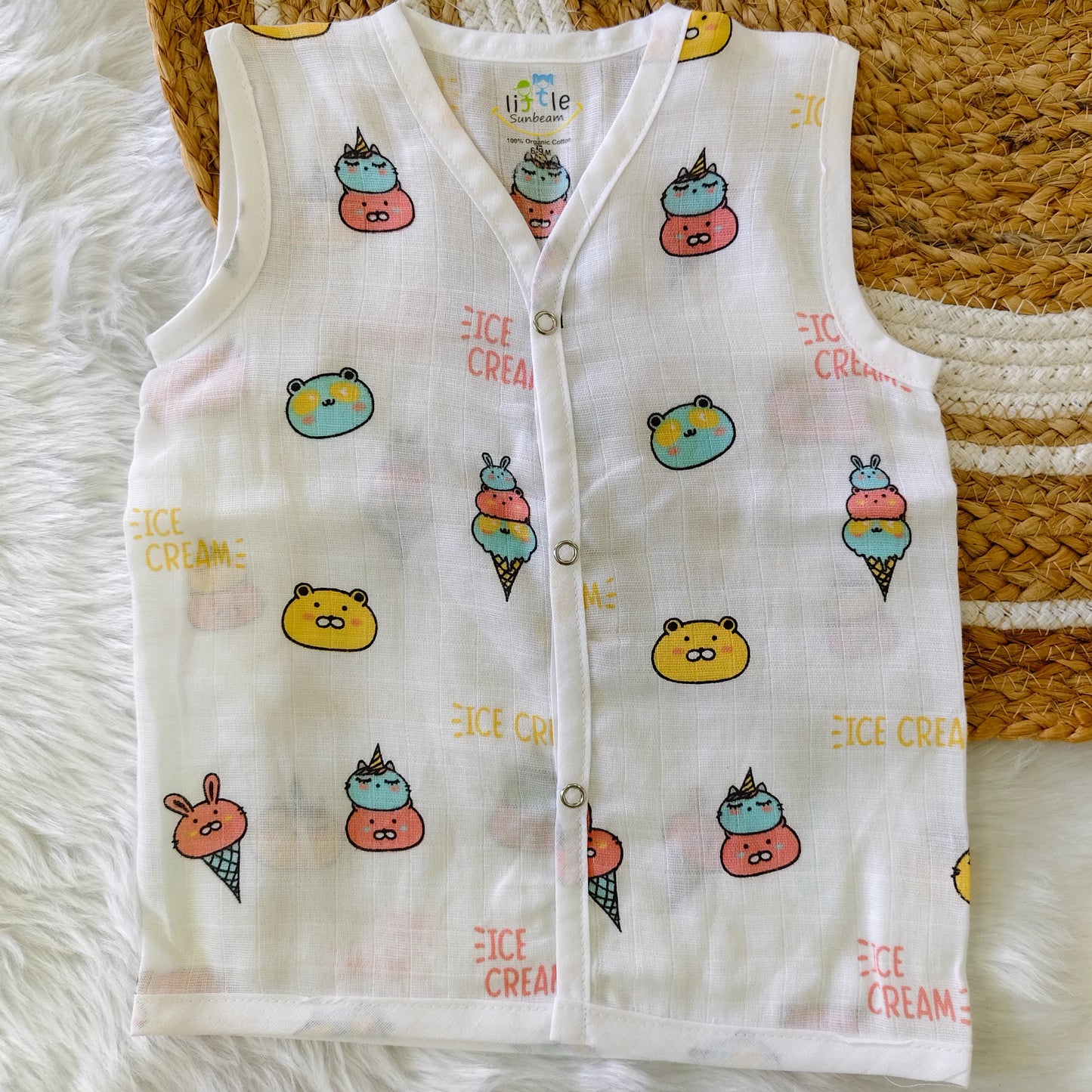 Muslin Sleeveless Co-Ord  | Little Sunbeam