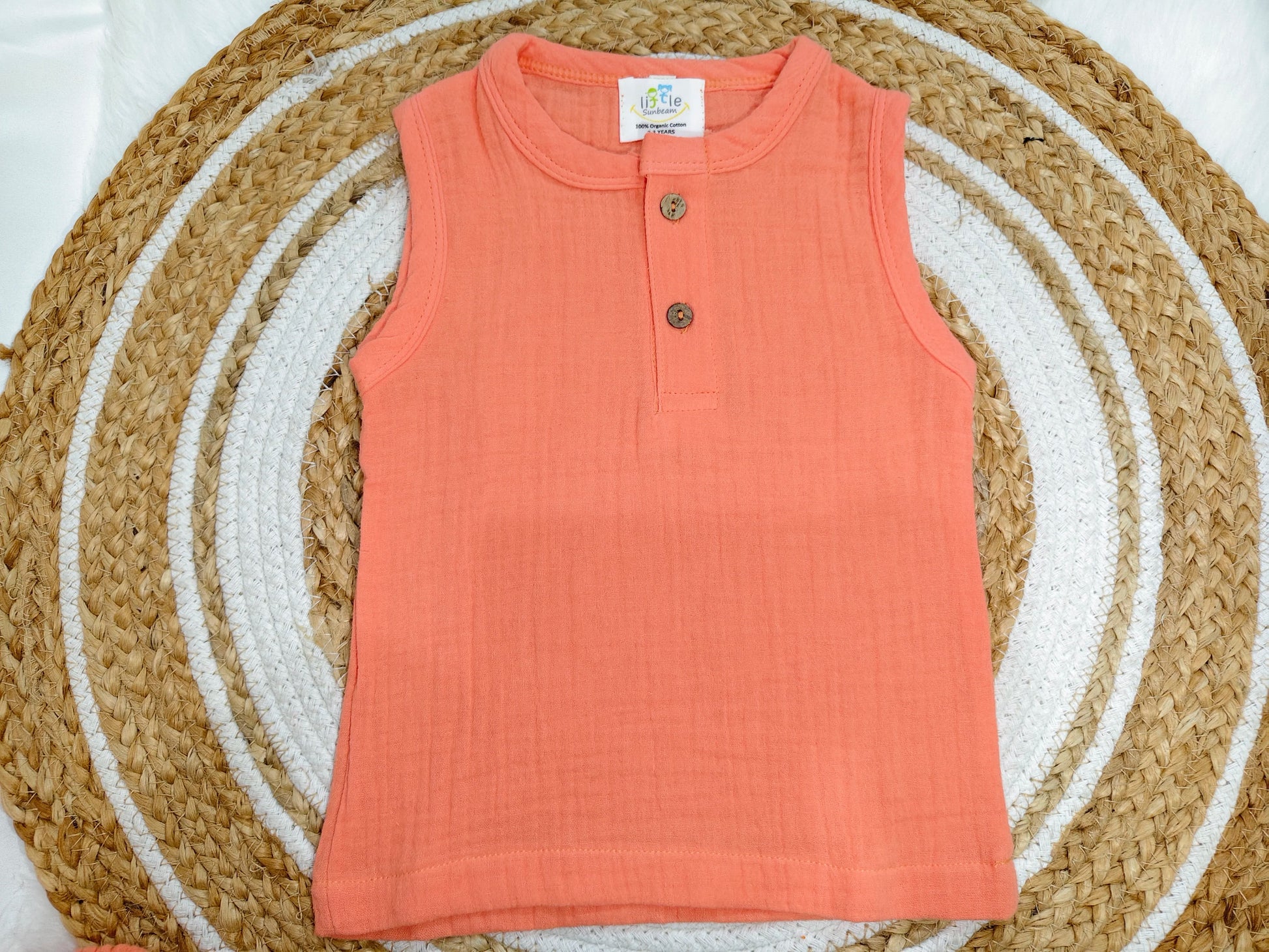 Crinkle Muslin Sleeveless Co-Ord |  Little Sunbeam