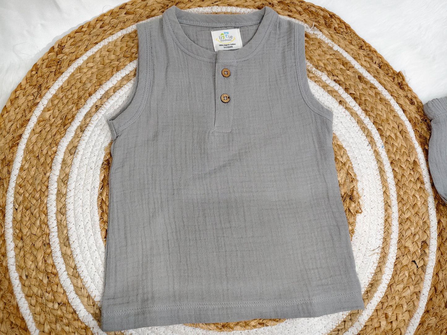 Crinkle Muslin Sleeveless Co-Ord |  Little Sunbeam