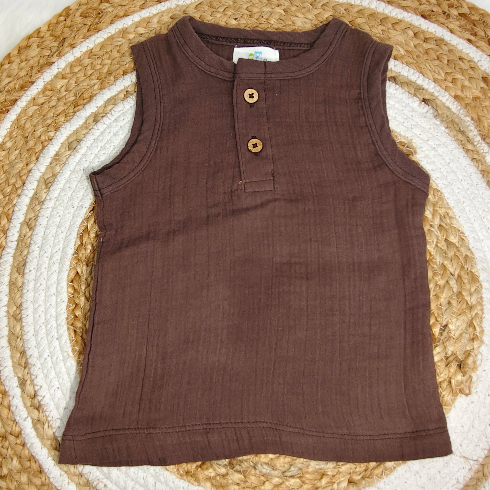 Crinkle Muslin Sleeveless Co-Ord |  Little Sunbeam