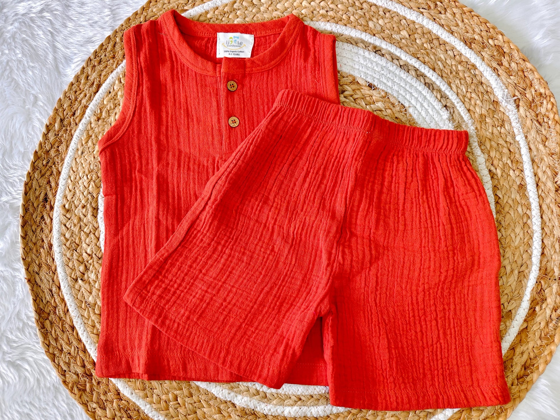 Muslin Sleeveless Co-Ord | Little Sunbeam