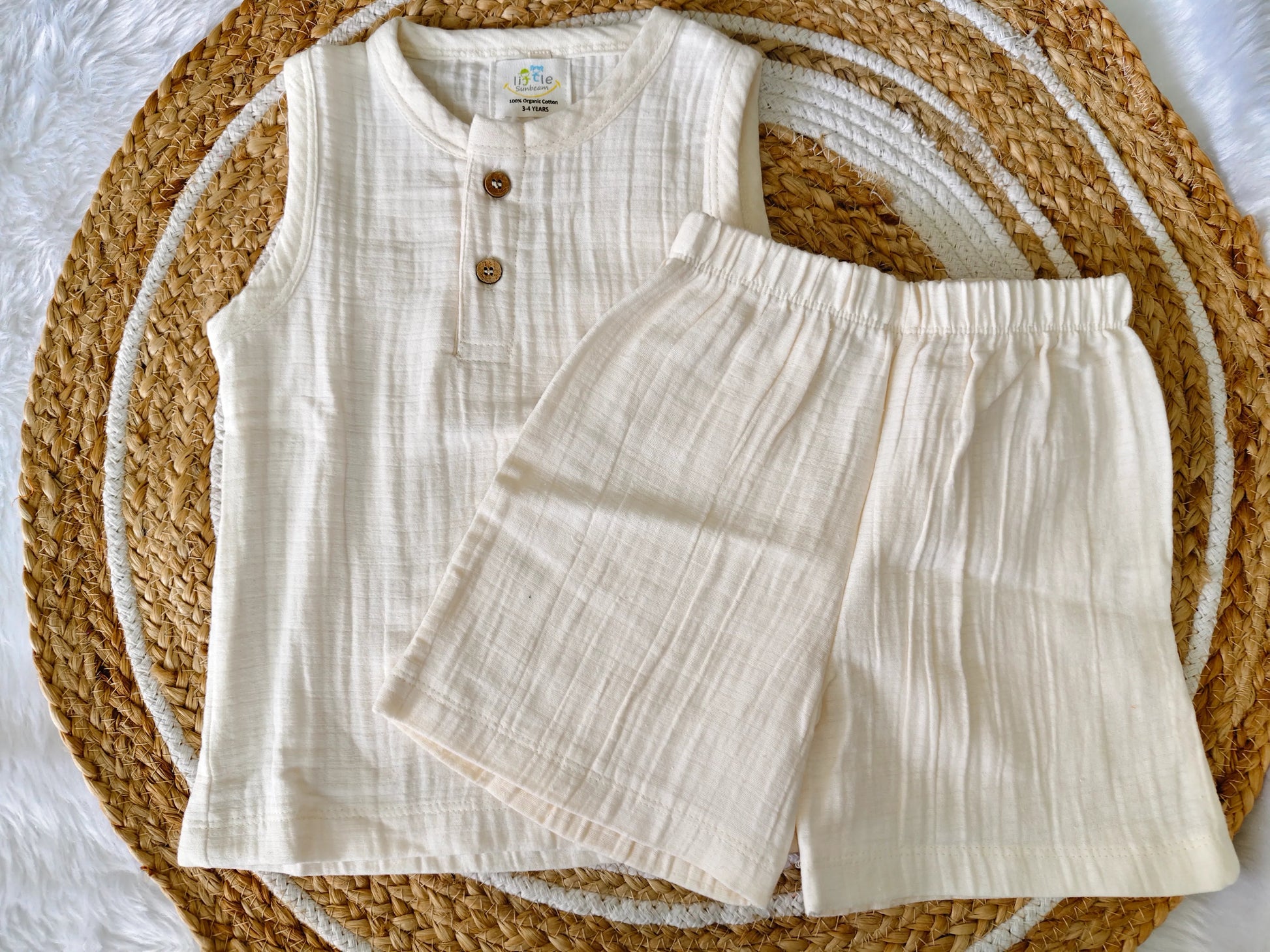 Muslin Sleeveless Co-Ord | Little Sunbeam