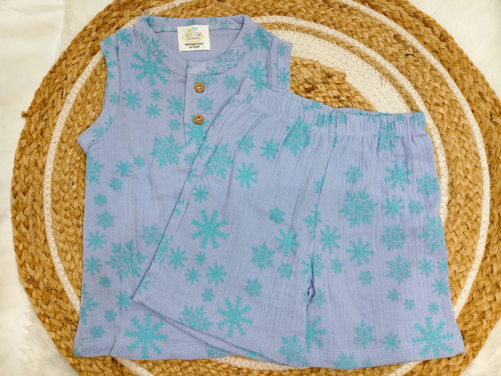 Crinkle Muslin Sleeveless Co-Ord |  Little Sunbeam