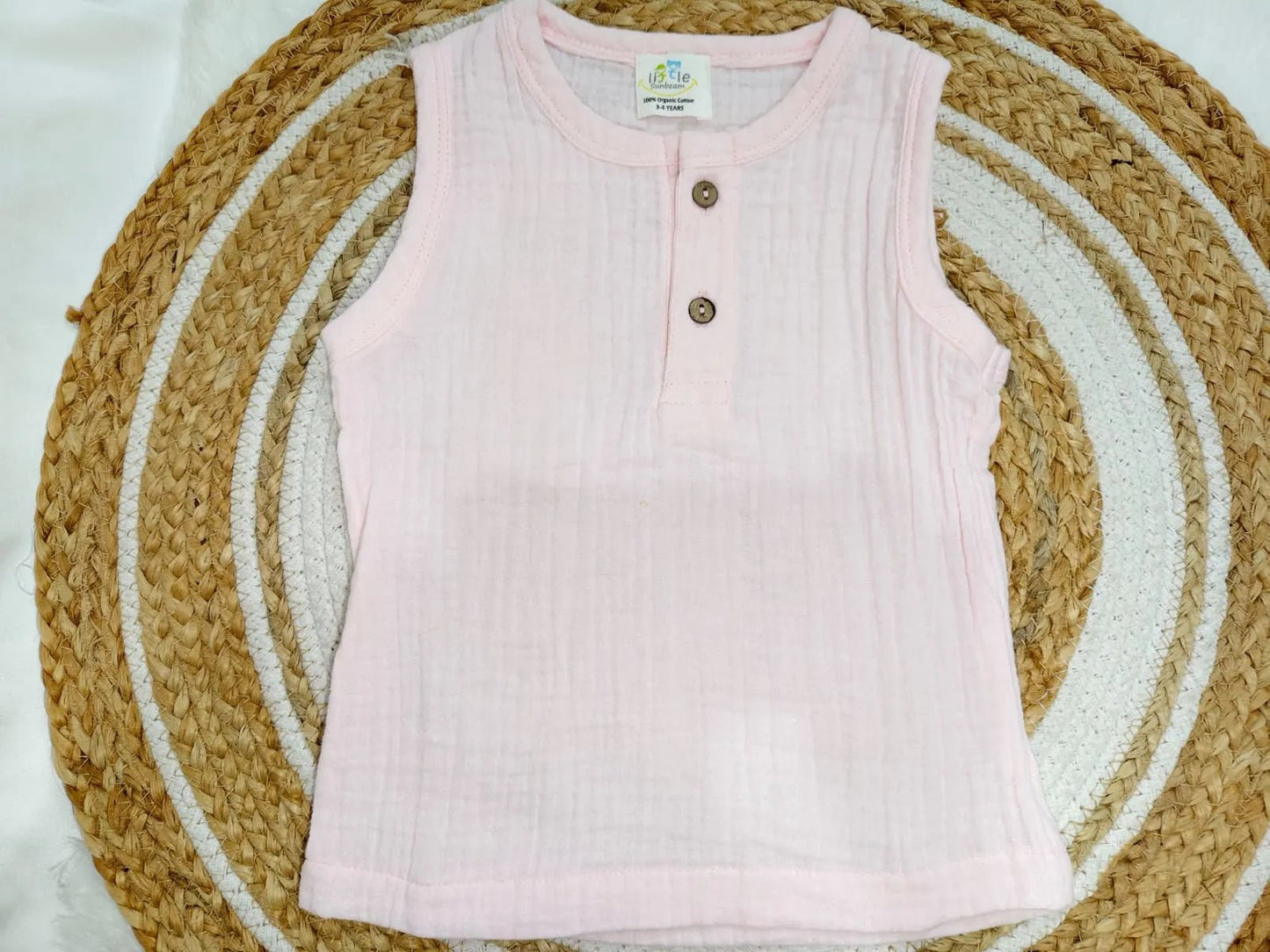 Crinkle Muslin Sleeveless Co-Ord |  Little Sunbeam