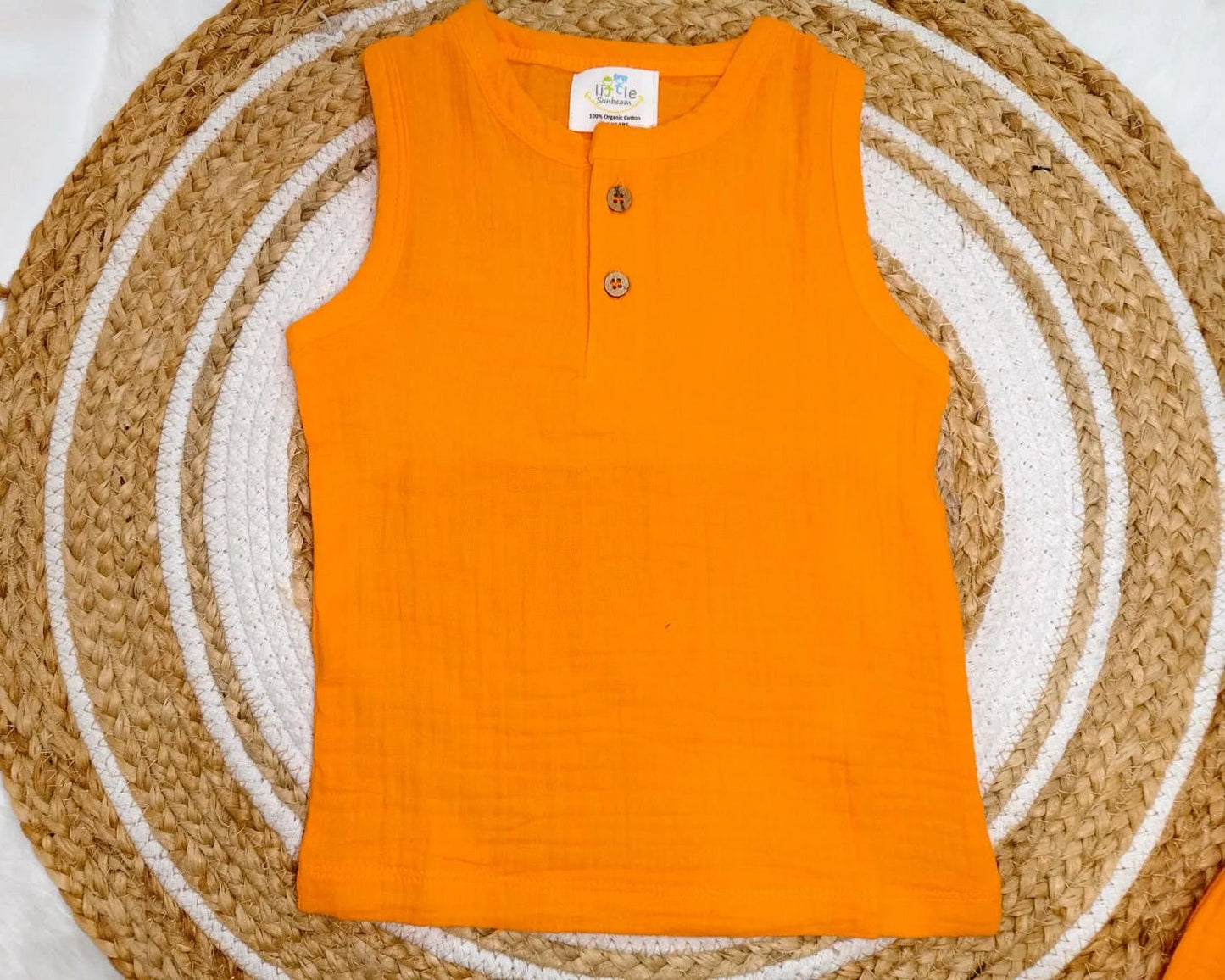 Crinkle Muslin Sleeveless Co-Ord |  Little Sunbeam